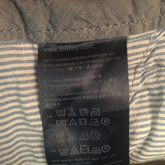 Tommy Hilfiger olive green straight leg brushed cotton pants - Picture 8 of 8